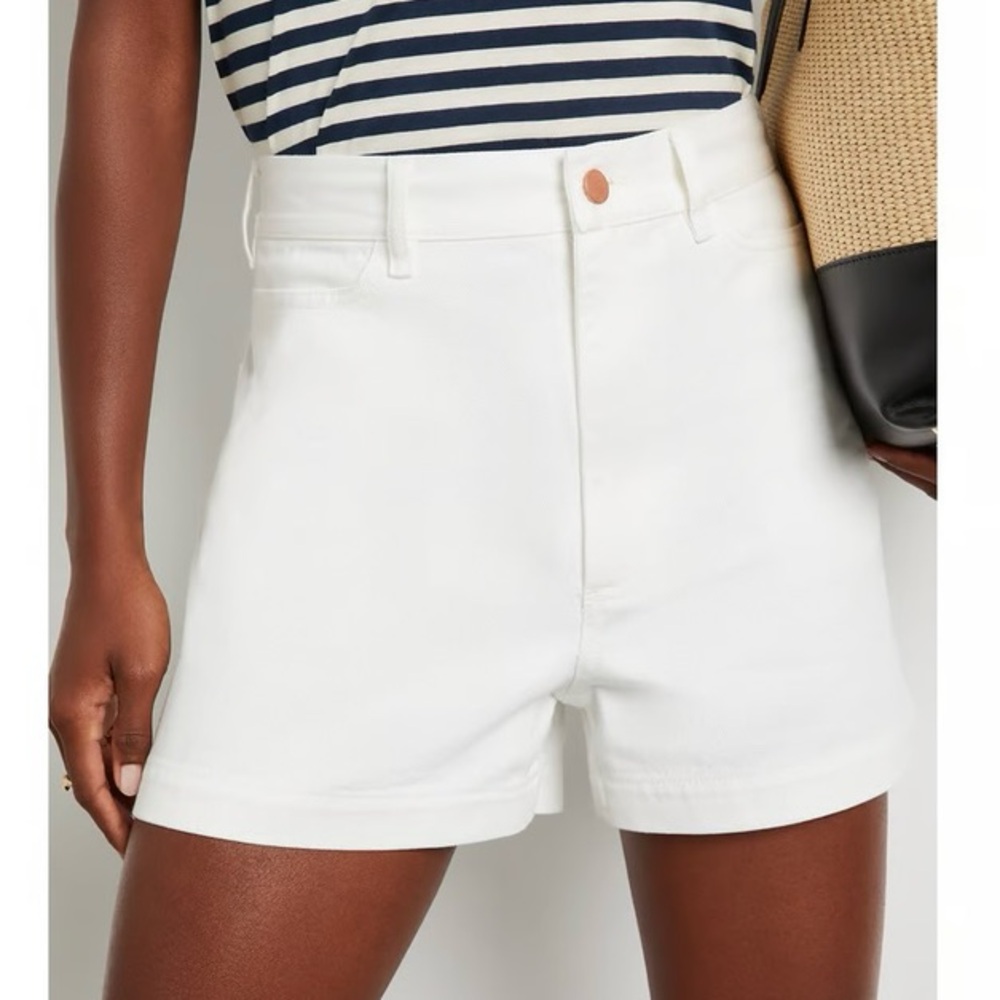 G. Label by goop The Polished Jean Shorts High Waist White Denim